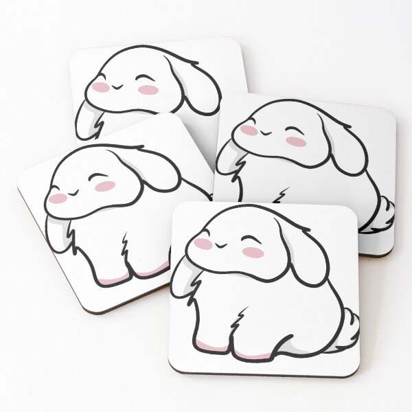 Item preview, Cute Kawaii White Bunny - Adorable Fluffy Rabbit Illustration designed and sold by LYAN-STORE.