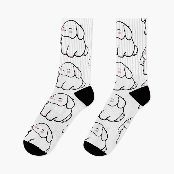 Item preview, Cute Kawaii White Bunny - Adorable Fluffy Rabbit Illustration designed and sold by LYAN-STORE.