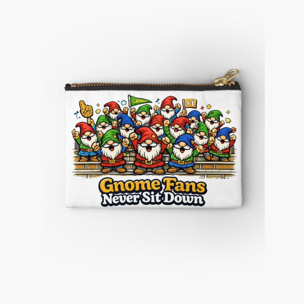 Item preview, Gnome Fans Never Sit Down – Cheering Gnome Stadium Crowd Illustration designed and sold by Moriarty's Digital Visions.