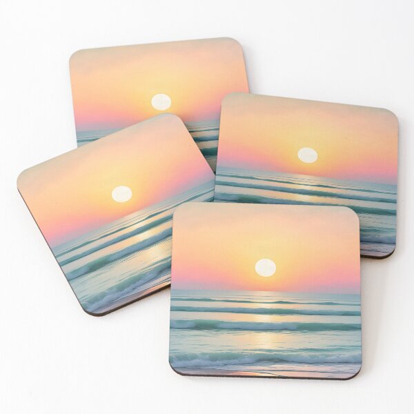 Item preview, Dreamy Pastel Minimalist Seascape Sunset Orange designed and sold by Prints and Lifestyle.