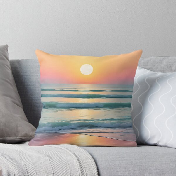 Item preview, Dreamy Pastel Minimalist Seascape Sunset Orange designed and sold by Prints and Lifestyle.