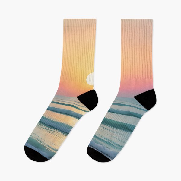 Item preview, Dreamy Pastel Minimalist Seascape Sunset Orange designed and sold by Prints and Lifestyle.