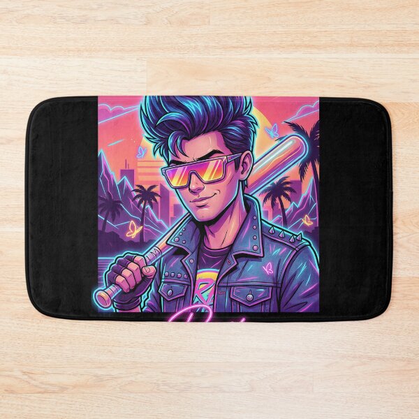 Item preview, Neon Hero Aesthetic  80S Vaporwave Cool Guy Art Stylish  designed and sold by LoisStickings.