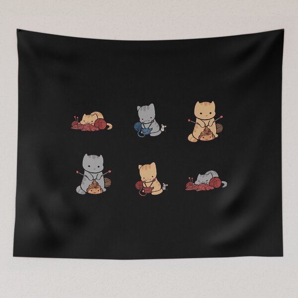 Item preview, Knit Happens Cute Knitting Cats designed and sold by ciocdlmj81.