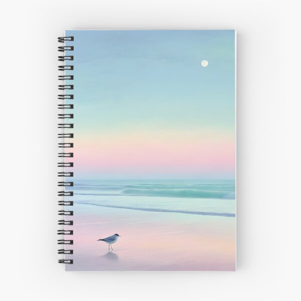 Item preview, Dreamy Pastel Minimalist Seascape Sunset  pink, light cyan designed and sold by Prints and Lifestyle.