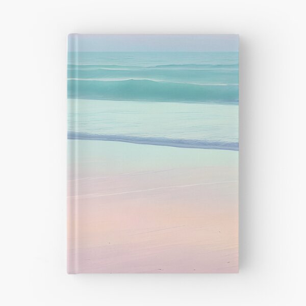 Artikelvorschau, Verträumte, minimalistische Pastell-Meereslandschaft in Sonnenuntergangsrosa und hellem Cyan. entworfen und verkauft von Prints and Lifestyle.
