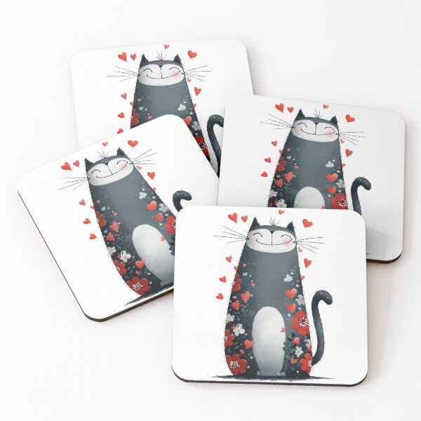 Item preview, Love Cat Illustration designed and sold by Erika Kaisersot.