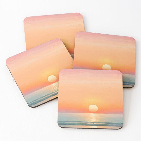 Item preview, Dreamy Pastel Minimalist Seascape Sunset , Orange designed and sold by Prints and Lifestyle.