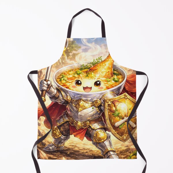 Item preview, Cute Soup Knight Warrior – Funny Food Fantasy Illustration designed and sold by Dominik1994.