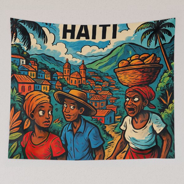 Item preview, Haiti landscape | Comics stylCartoone -  designed and sold by ComicsFactory.
