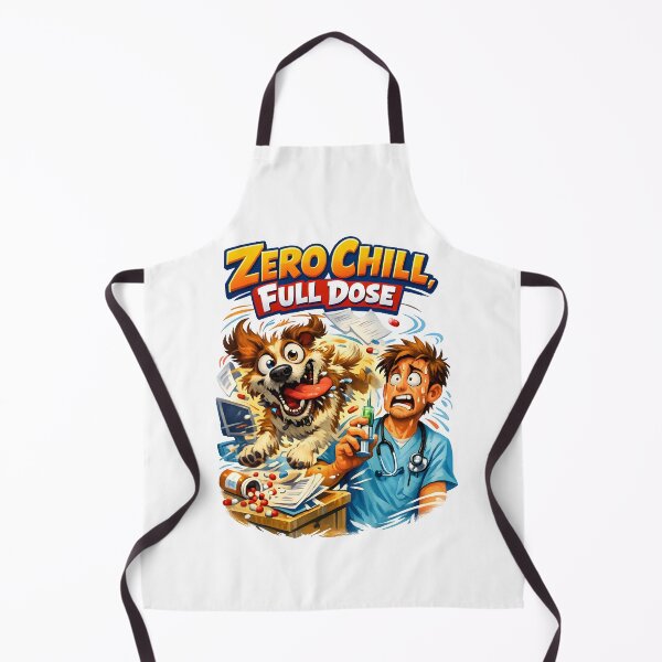 Item preview, Zero Chill, Full Dose – Funny Veterinary Dog Illustration designed and sold by Bettybee00.