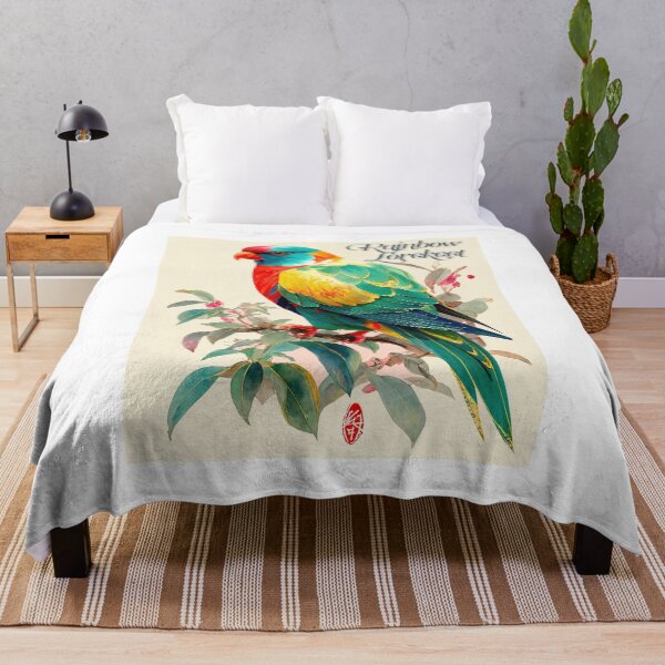 Item preview, Rainbow Lorikeet – Vivid Watercolor Bird Art designed and sold by ForeverPrintsOK.