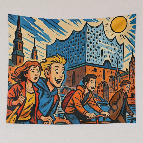 Item preview, Hamburg, city | Comics stylCartoone -  designed and sold by ComicsFactory.