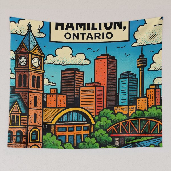 Item preview, Hamilton, Ontario, city | Comics stylCartoone -  designed and sold by ComicsFactory.