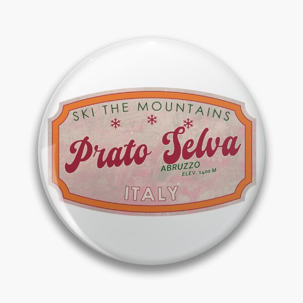Item preview, Prato Selva, Italy, Abruzzo, Ski, textured skiing badge designed and sold by Wanderful-roads.