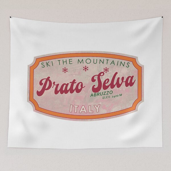 Item preview, Prato Selva, Italy, Abruzzo, Ski, textured skiing badge designed and sold by Wanderful-roads.