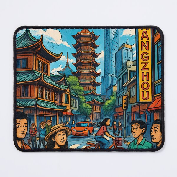 Item preview, Hangzhou, city | Comics stylCartoone -  designed and sold by ComicsFactory.
