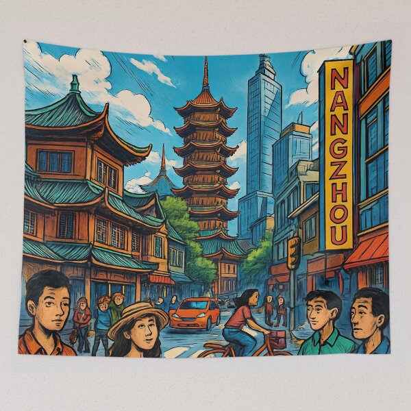 Item preview, Hangzhou, city | Comics stylCartoone -  designed and sold by ComicsFactory.