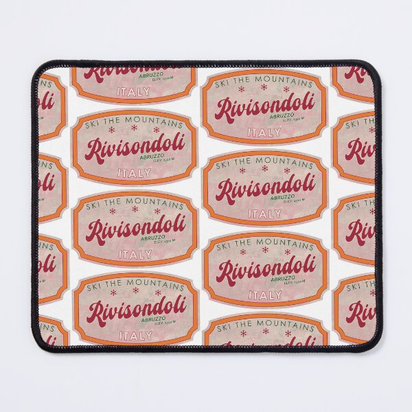 Item preview, Rivisondoli, Italy, Abruzzo, Ski, textured skiing badge designed and sold by Wanderful-roads.