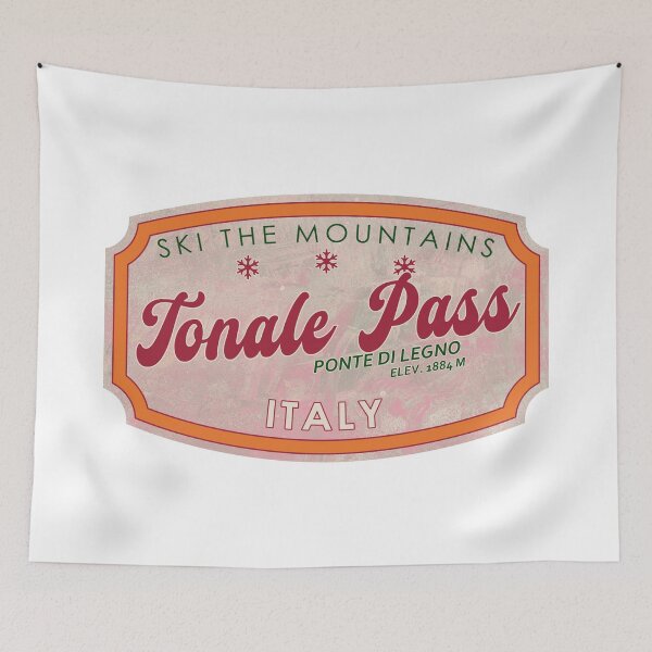 Item preview, Tonale Pass, Italy, Ponte di Legno, Ski, textured skiing badge designed and sold by Wanderful-roads.