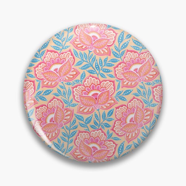 Item preview, Soft Pink Peach and Blue Pastel Textured Chintz Floral designed and sold by micklyn.
