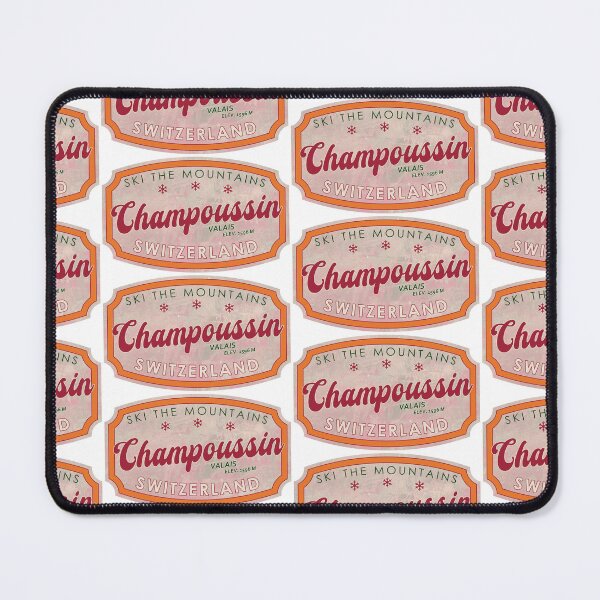 Item preview, Champoussin, Switzerland, Valais, Ski, textured skiing badge designed and sold by Wanderful-roads.
