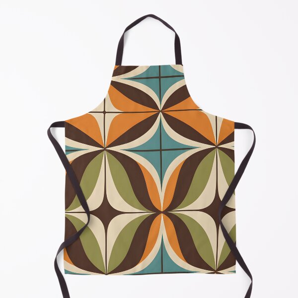 Artikelvorschau, Retro-Vintage-Geometrisches Muster Orange, Türkis entworfen und verkauft von Prints and Lifestyle.