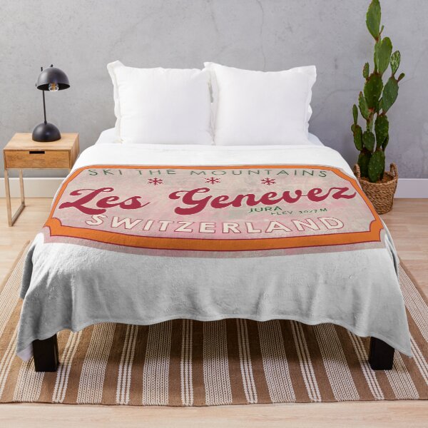 Item preview, Les Genevez, Switzerland, Jura, Ski, textured skiing badge designed and sold by Wanderful-roads.
