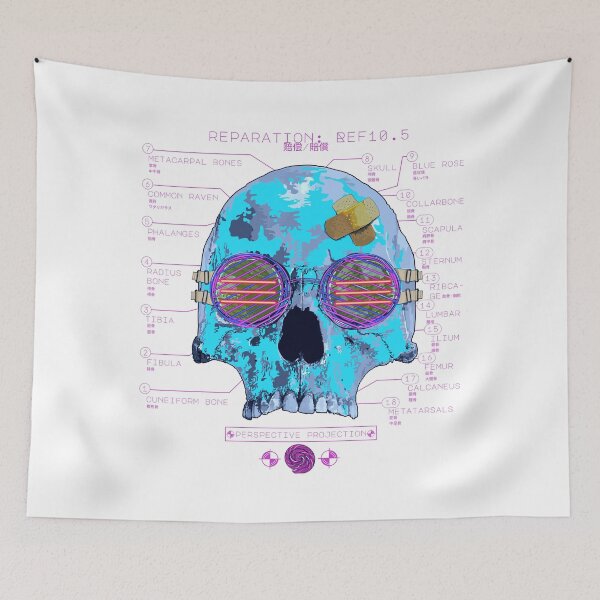 Item preview, Blue skeleton  designed and sold by m-yoga-store.