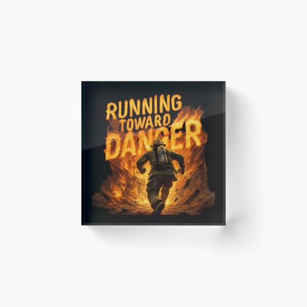Item preview, Running Toward Danger - Heroic Firefighter Rescue Art designed and sold by MKreative Studio.