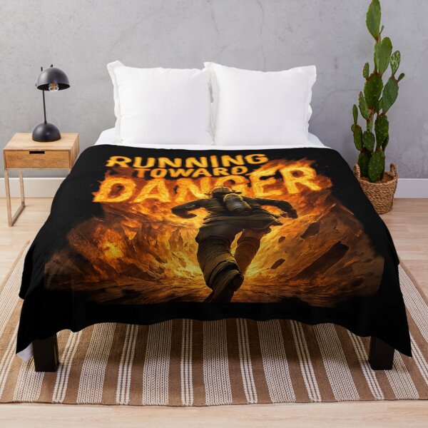 Item preview, Running Toward Danger - Heroic Firefighter Rescue Art designed and sold by MKreative Studio.