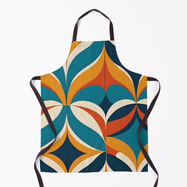 Artikelvorschau, Retro-Vintage-Geometrisches Muster Orange, Türkis entworfen und verkauft von Prints and Lifestyle.