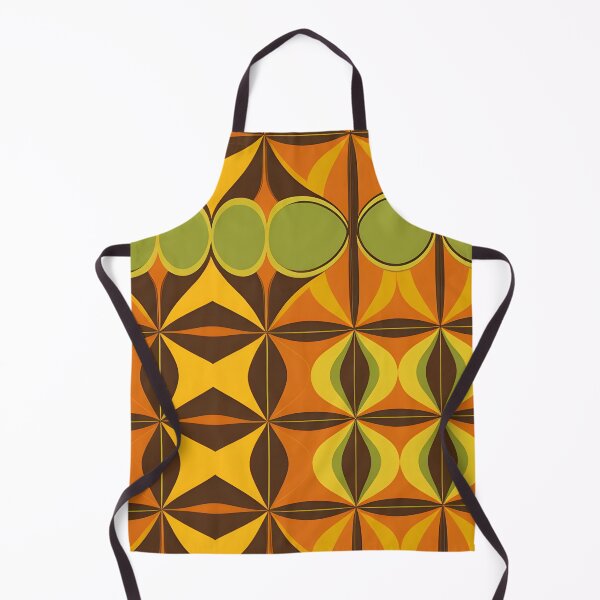 Artikelvorschau, Retro-Vintage-Geometrisches Muster Orange, Braun entworfen und verkauft von Prints and Lifestyle.