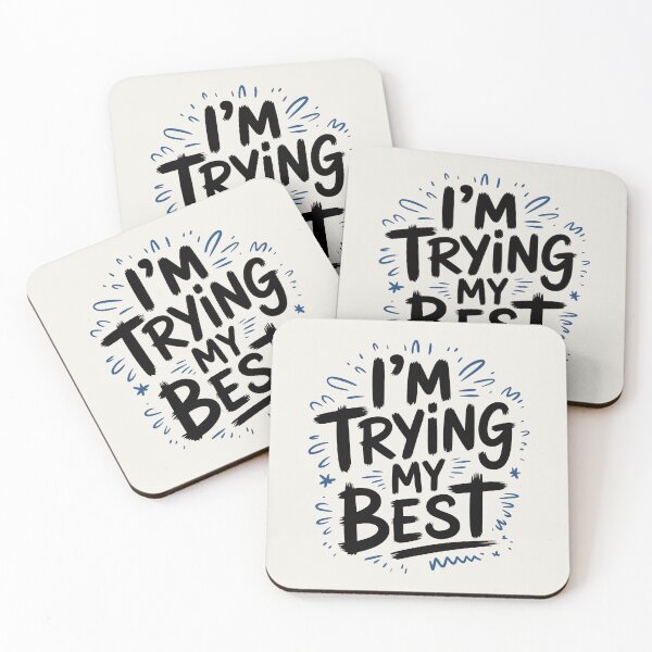 Item preview, I'm Trying My Best Handwritten Typography designed and sold by SplashTastic.