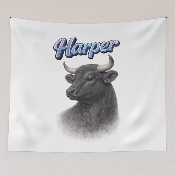 Item preview, Harper Ox Zodiac — Strength, Stability and Quiet Confidence of the Chinese Ox designed and sold by AlexLineArt.