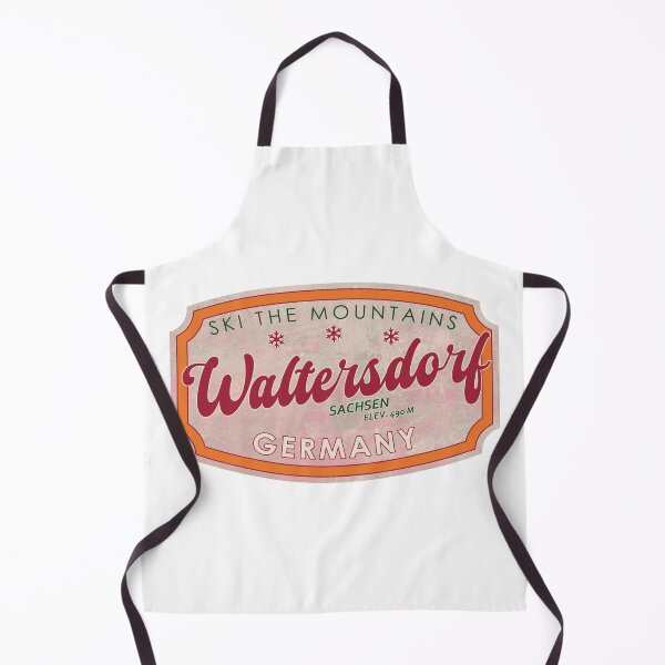 Item preview, Waltersdorf, Germany, Sachsen, Ski, textured skiing badge designed and sold by Wanderful-roads.