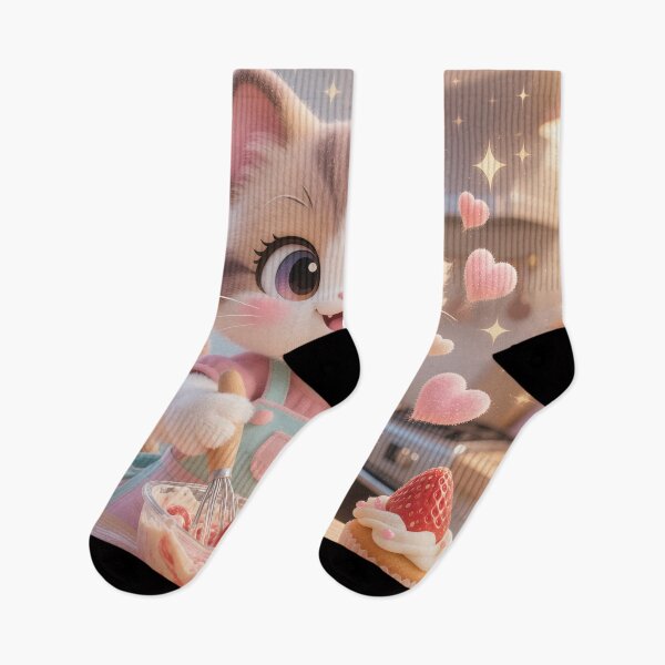 Item preview, Kawaii Strawberry Baking Cat – Cute Pastel Kitchen Cat Illustration | Furfolkz Bakery Aesthetic designed and sold by Furfolkz.