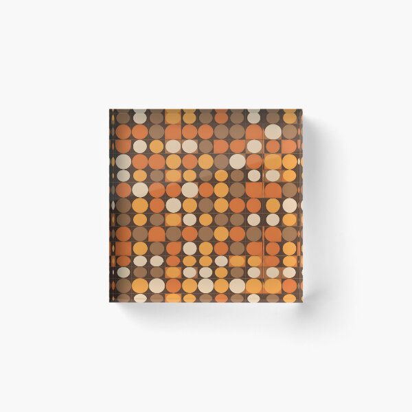 Artikelvorschau, Retro-Vintage-Geometrisches Muster Orange, Braun entworfen und verkauft von Prints and Lifestyle.