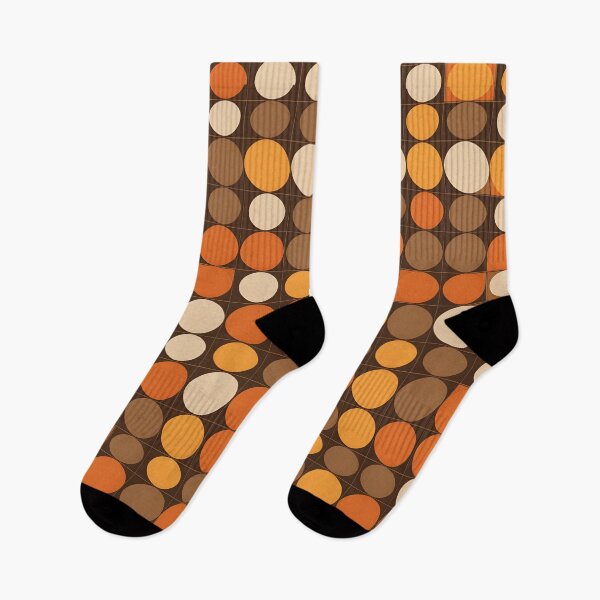 Artikelvorschau, Retro-Vintage-Geometrisches Muster Orange, Braun entworfen und verkauft von Prints and Lifestyle.
