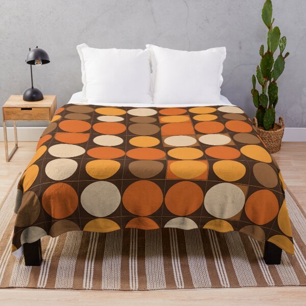 Artikelvorschau, Retro-Vintage-Geometrisches Muster Orange, Braun entworfen und verkauft von Prints and Lifestyle.