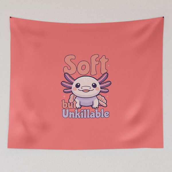 Item preview, Axolotl Soft But Unkillable Feminist International Womens Day Pink designed and sold by GrumpySableye.
