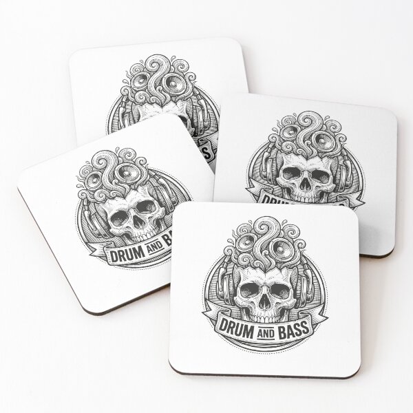Item preview, Drum and Bass Skull Emblem designed and sold by JaaGo PopLab.