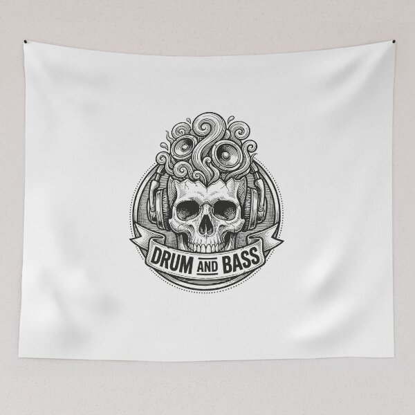 Item preview, Drum and Bass Skull Emblem designed and sold by JaaGo PopLab.