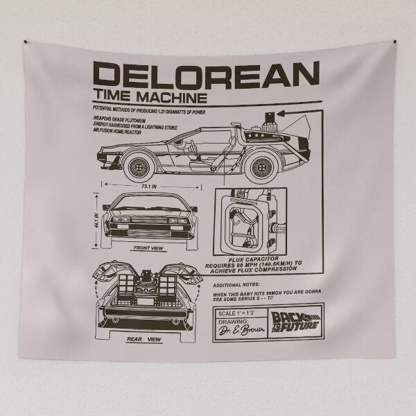 Item preview, Vintage Classic Car Delorean Project Brown designed and sold by PrintCarClub.