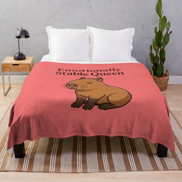 Item preview, Cute Capybara Emotionally Stable Queen Feminist International Womens Day designed and sold by GrumpySableye.
