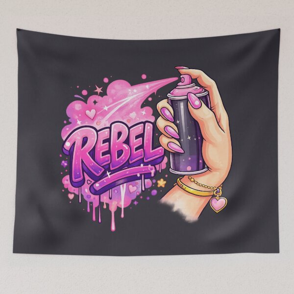 Item preview, Rebel Energy – Girly Graffiti Power Spray designed and sold by Ivy-Triggs.