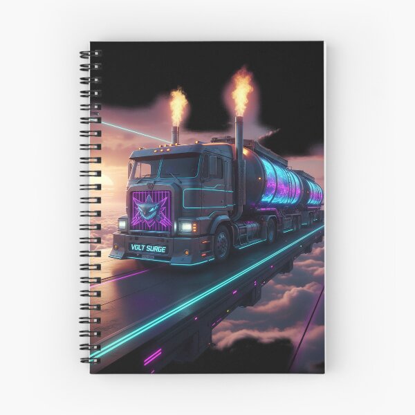 Item preview, Cyberpunk Neon Fuel Truck - Volt Surge Edition designed and sold by BounoWorld.