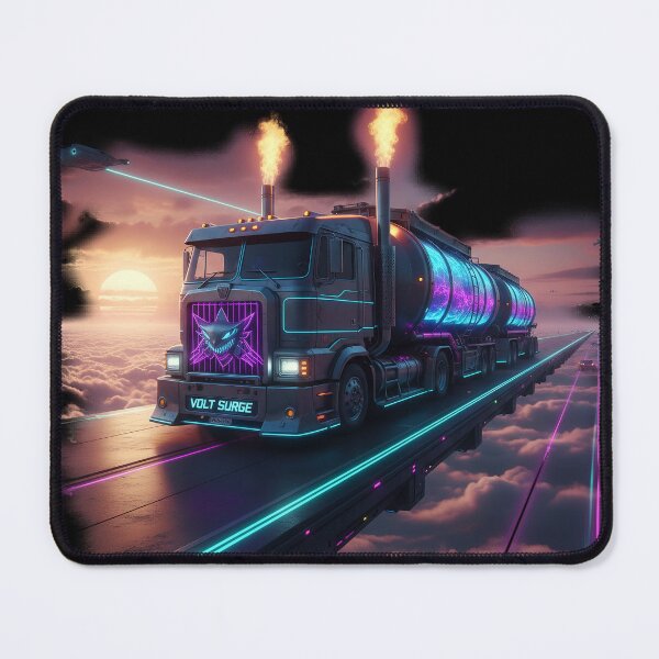 Item preview, Cyberpunk Neon Fuel Truck - Volt Surge Edition designed and sold by BounoWorld.