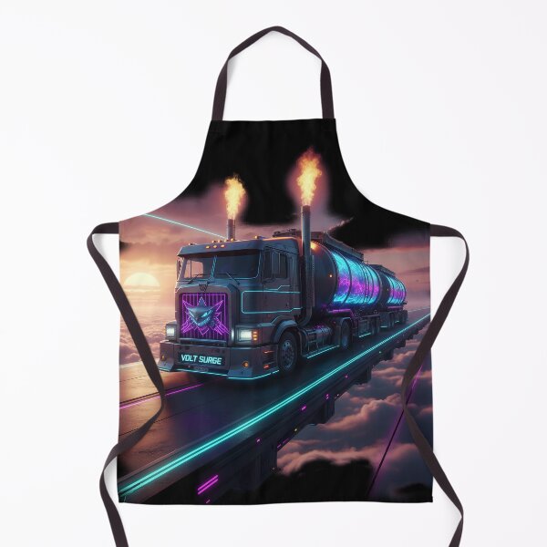 Item preview, Cyberpunk Neon Fuel Truck - Volt Surge Edition designed and sold by BounoWorld.