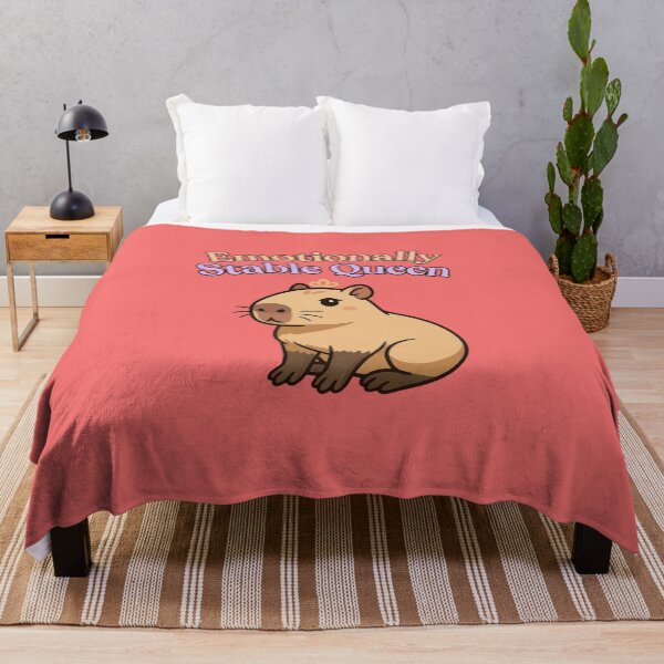 Item preview, Capybara Emotionally Stable Queen Feminist International Womens Day designed and sold by GrumpySableye.